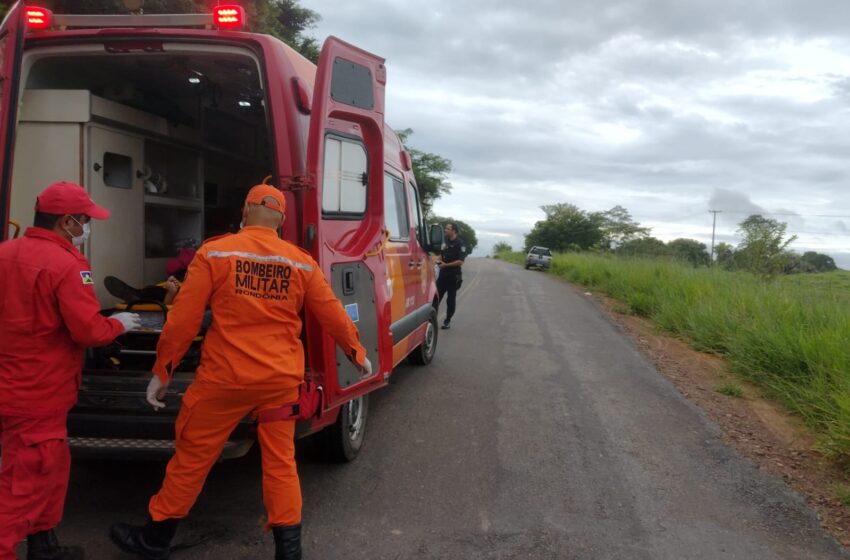  PM de Gov. Jorge Teixeira registra acidente com moto na RO 463